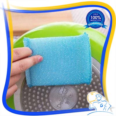 Spon Cuci Piring Gelas Busa Sabut Isi 4 pcs Warna Warni Spons Bantal Sponge