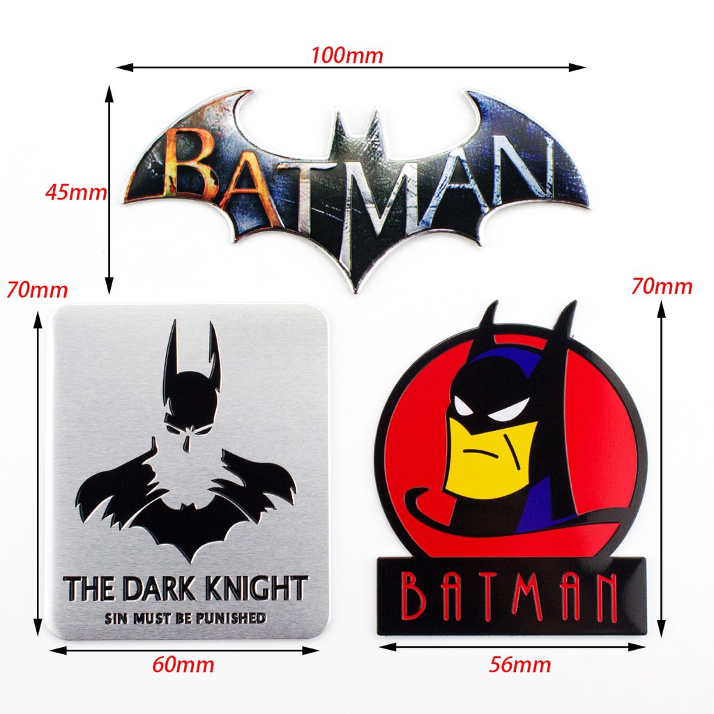 Stiker Emblem Logo Batman Night Knight 3d Bahan Metal Untuk Bagasi Belakang Mobil Honda Nissan Toyota Mazda Subaru B