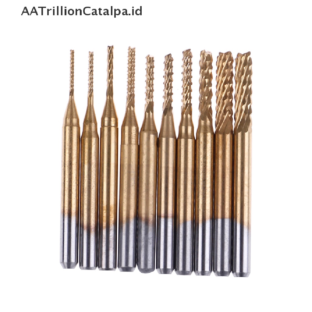 (AATrillionCatalpa) 10pcs / Set Mata Bor PCB CNC 1 / 8 &quot;0.8-3.175mm