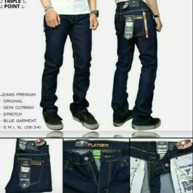 Celana levis semi cutbray triple point / Celana panjang pria 31 32