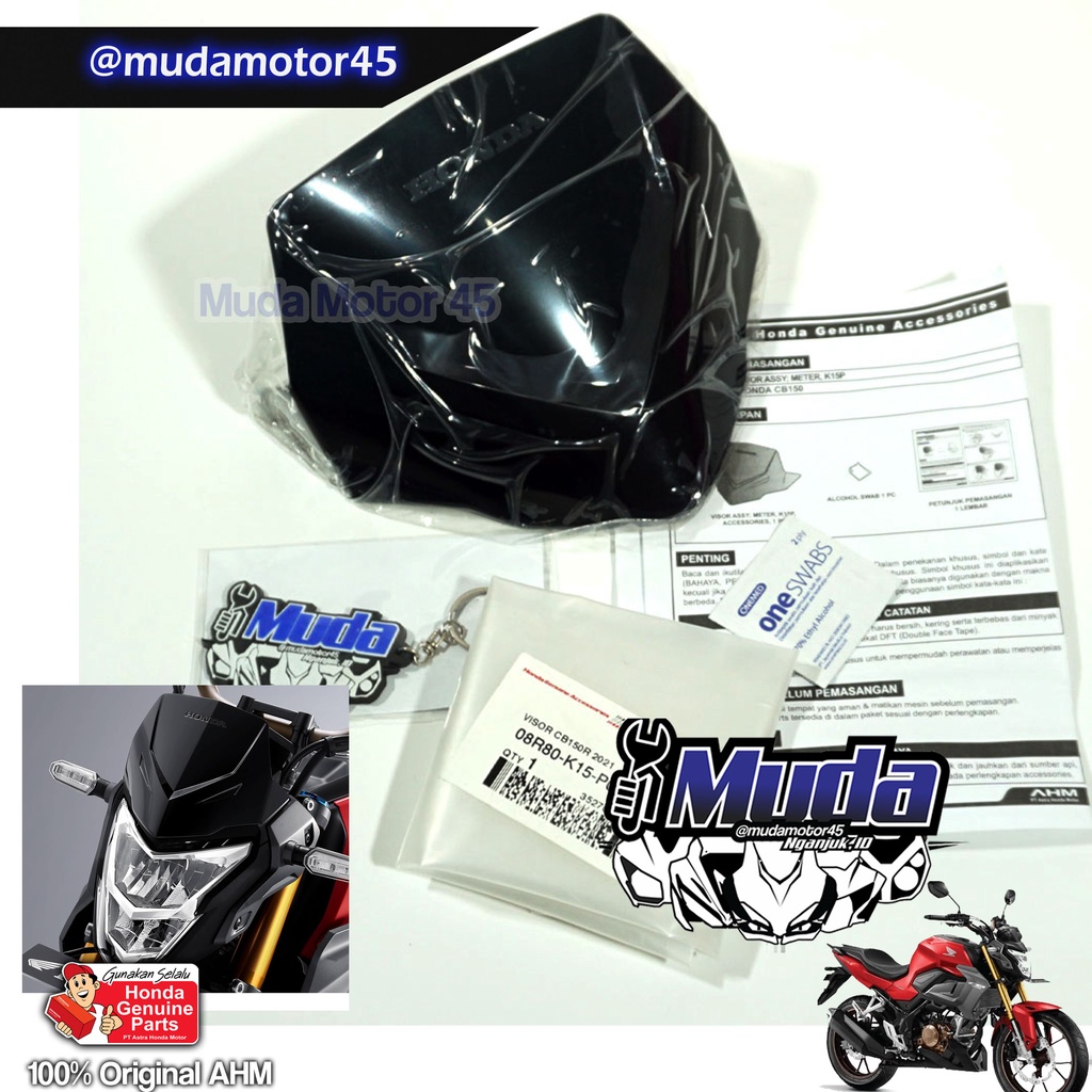 VISOR CB150R V4 2021 08R80-K15-P00 COVER SPEEDO METER ATAS LAMPU DEPAN CB 150R UPSIDE DOWN ORI GINAL