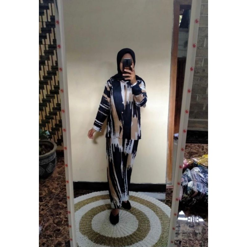 Setelan tie dye lengan panjang/ Piyama Tie dye