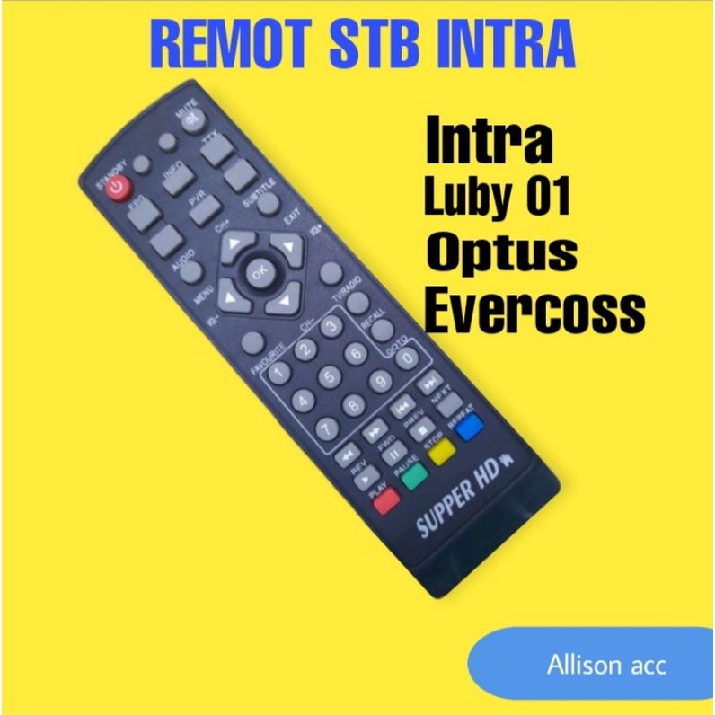 REMOT SET TOP BOX STB INTRA OPTUS EVERCOSS LUBY OPTUS