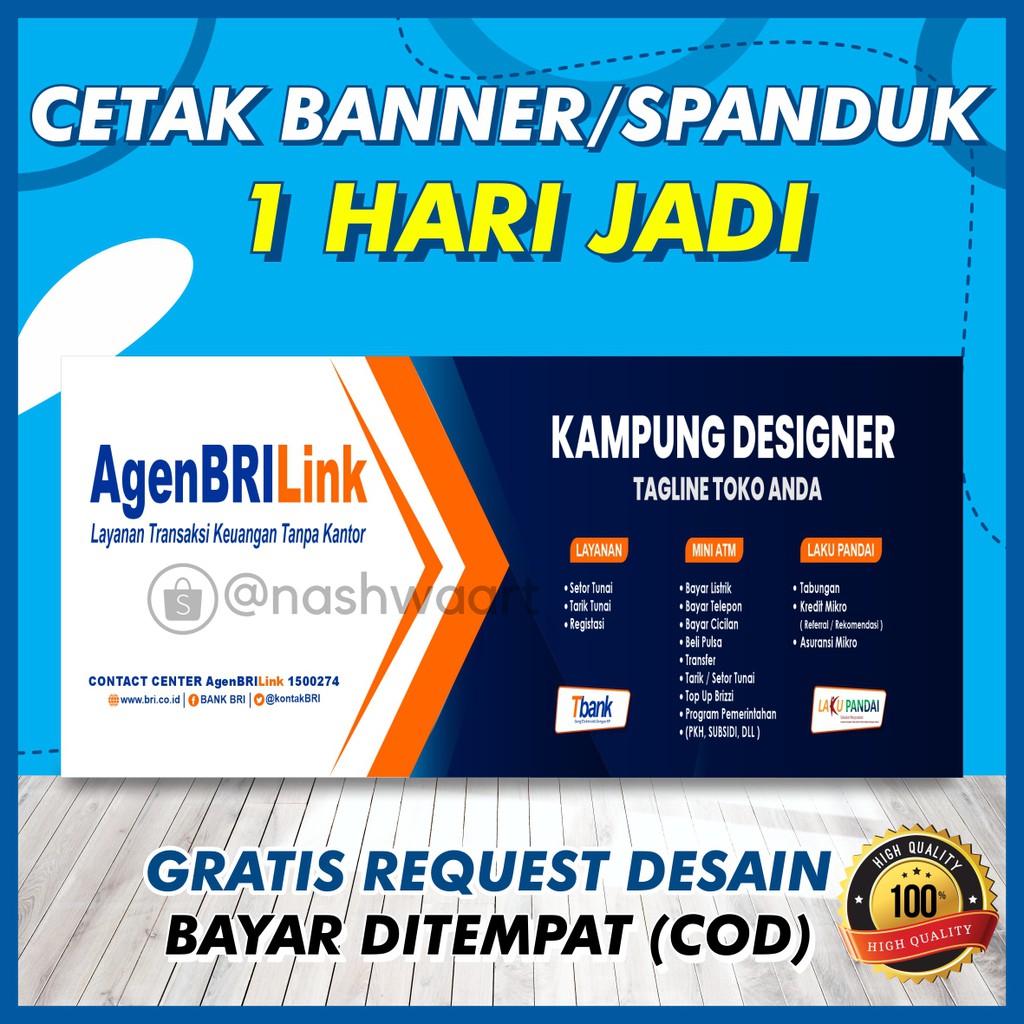 Jual BANNER SPANDUK BACKDROP BALIHOAGEN BRILINK BRI LINK TOKO KIOS ...