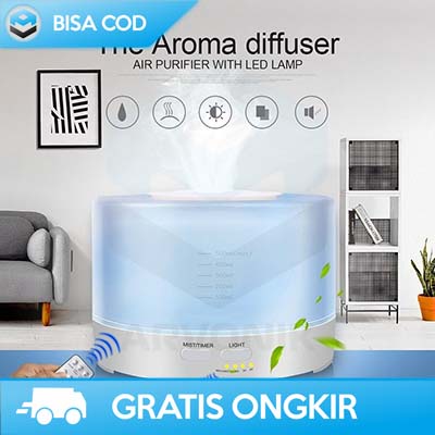 DIFFUSER AROMATHERAPY 500ml RGB 7 WARNA TAFFWARE WITH REMOTE CONTROL