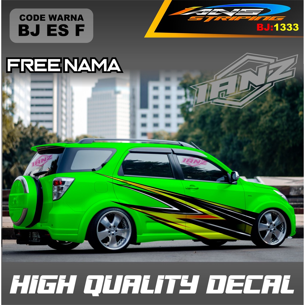 VARIASI STICKER MOBIL TERIOS RUSH AVANZA / STIKER MOBIL DESAIN KEREN INNOVA / STIKER DECAL MOBIL TERMURAH