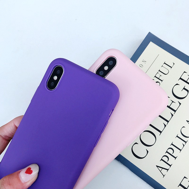 Case Bahan Silikon Warna Permen Untuk IPhone XS Max