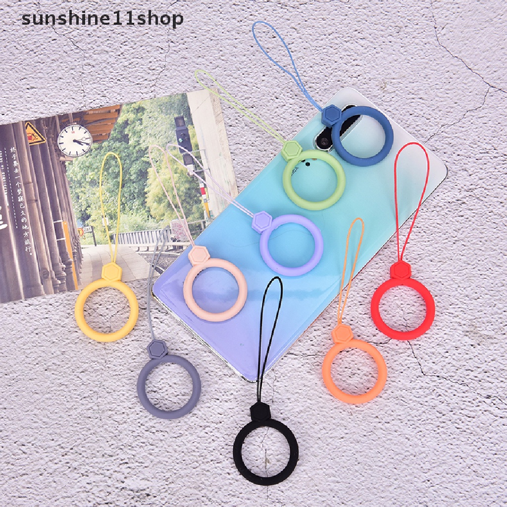 Sho Tali Lanyard Dengan Ring Jari Bahan Silikon Anti Hilang Untuk Handphone Universal