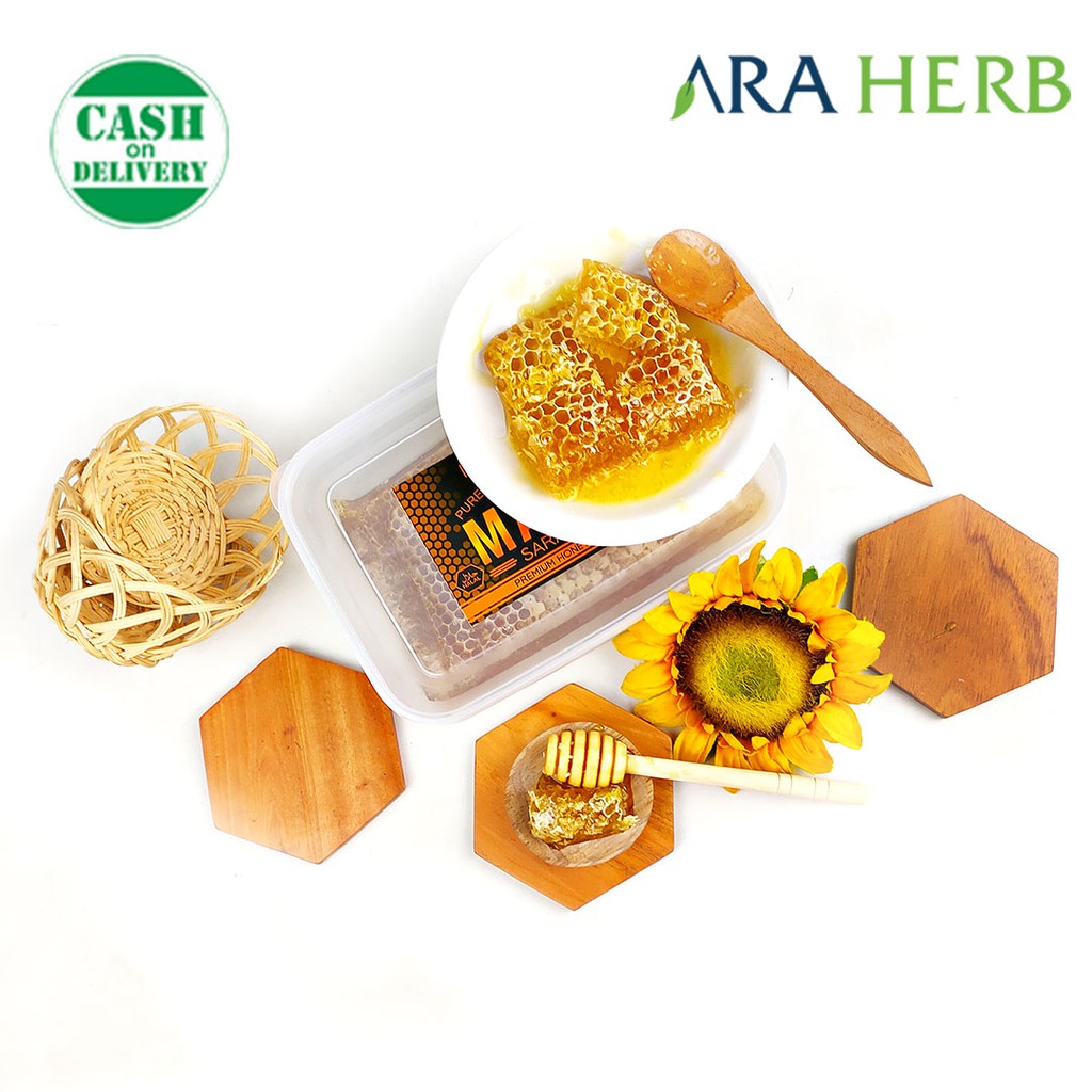 Madu Sarang Asli Honeycomb Malifera 500Gr / Madu Sarang Lebah Asli