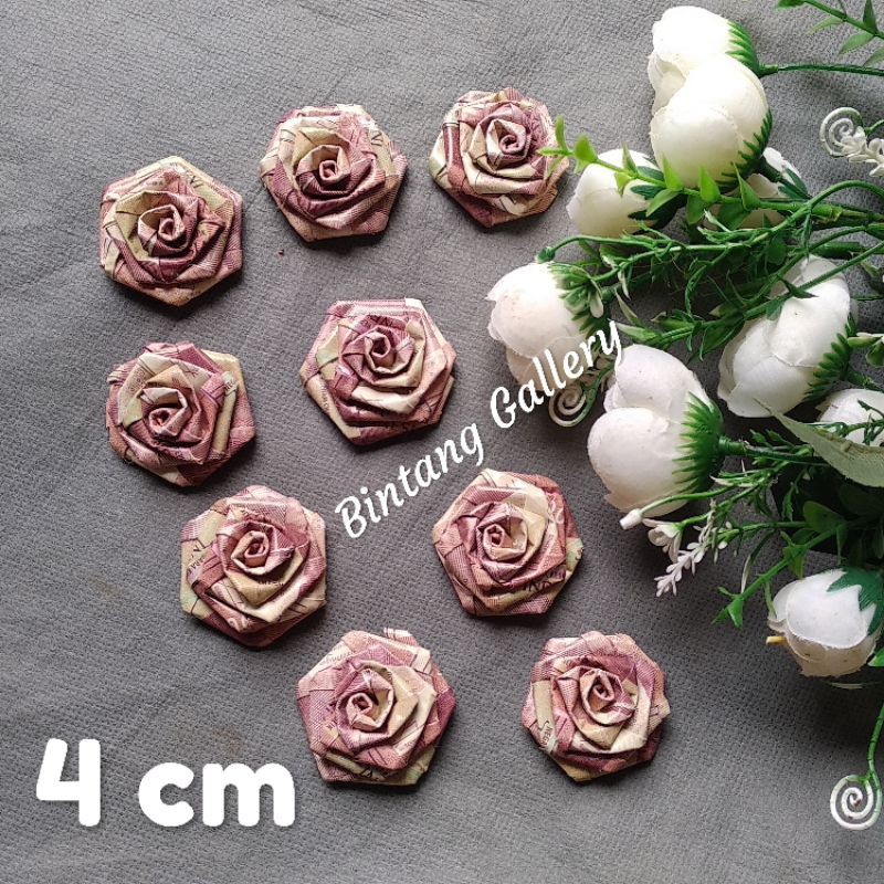(PO) Bunga mawar bahan mahar / origami bunga / bunga uang kertas