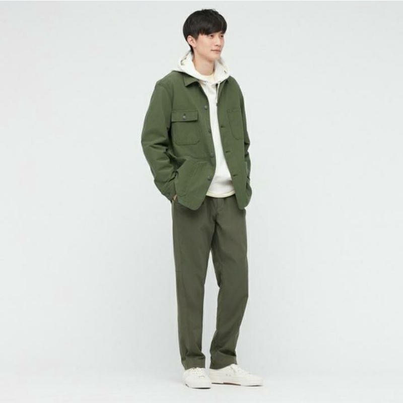 Outerwear Pria Jaket Washed Utility UNIQLO ORIGINAL TERMURAH