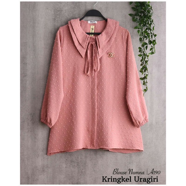 Blouse numna ori by diana fashion kemeja blus wanita bahan rubiah crinkle rubyah m l xl panjang NEW