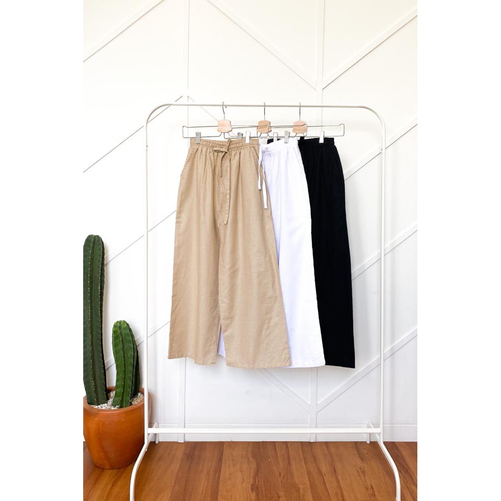 Celana Wanita Kulot Reborn Pants Panjang Widi Pants Highwaist