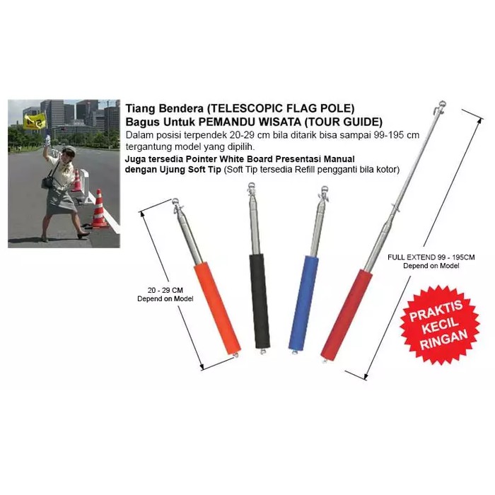 AnekaTool Tiang Bendera Tour Guide Stainless Steel  Size  XL