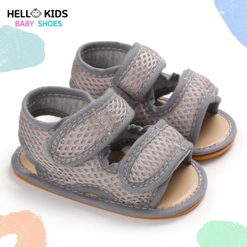 Sandal Bayi Laki Laki Perempuan Umur 0 6 12 14 Sendal Bayi Laki Laki Perempuan 1 Tahun Sepatu Sendal Bayi Laki Laki Perempuan Abu HK006