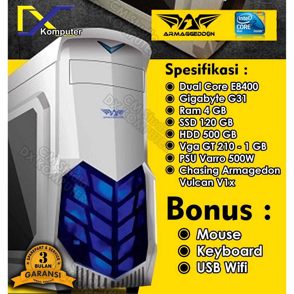 PC Gaming Intel Core 2 Duo E8400 - DX KOMPUTER