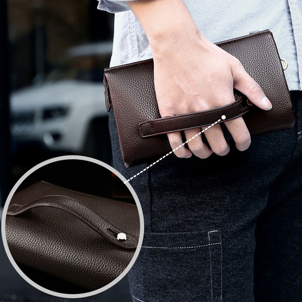 [ORIGINAL] Yueskangaroo Dompet Panjang Kulit Import Pria dan Wanita Clutch Wallet Soft Leather Unisex