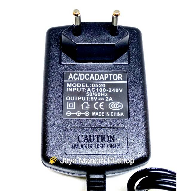 Adaptor 5V - 2A / Power Adapter 5 Volt 2 Ampere Double Jack DC