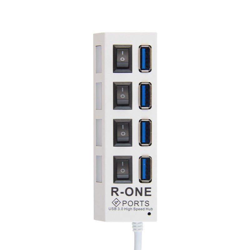 USB 3.0 HUB 4 port R-ONE with Switch Power ON OFF and LED indication