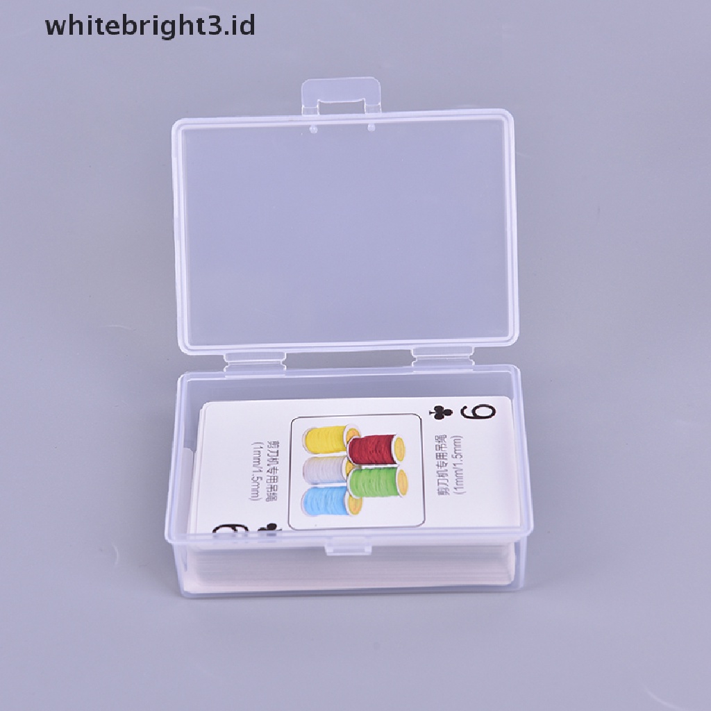 {whitebright3.id} 2pcs/set Transparent Plastic Boxes Playing Cards Container Storage Poker Case ,