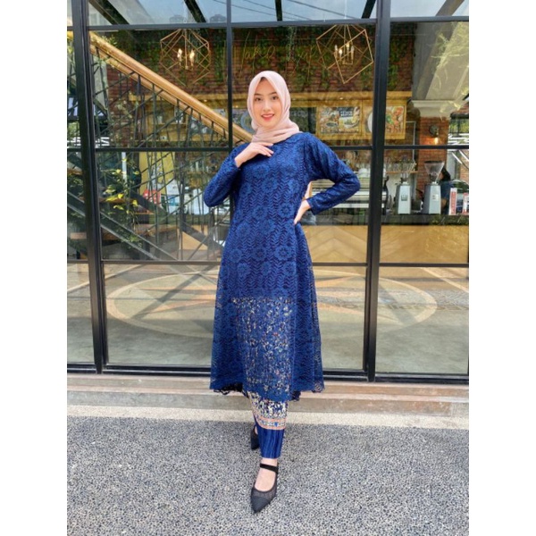 kebaya brukat tunik umbrela twotone modis terlariss