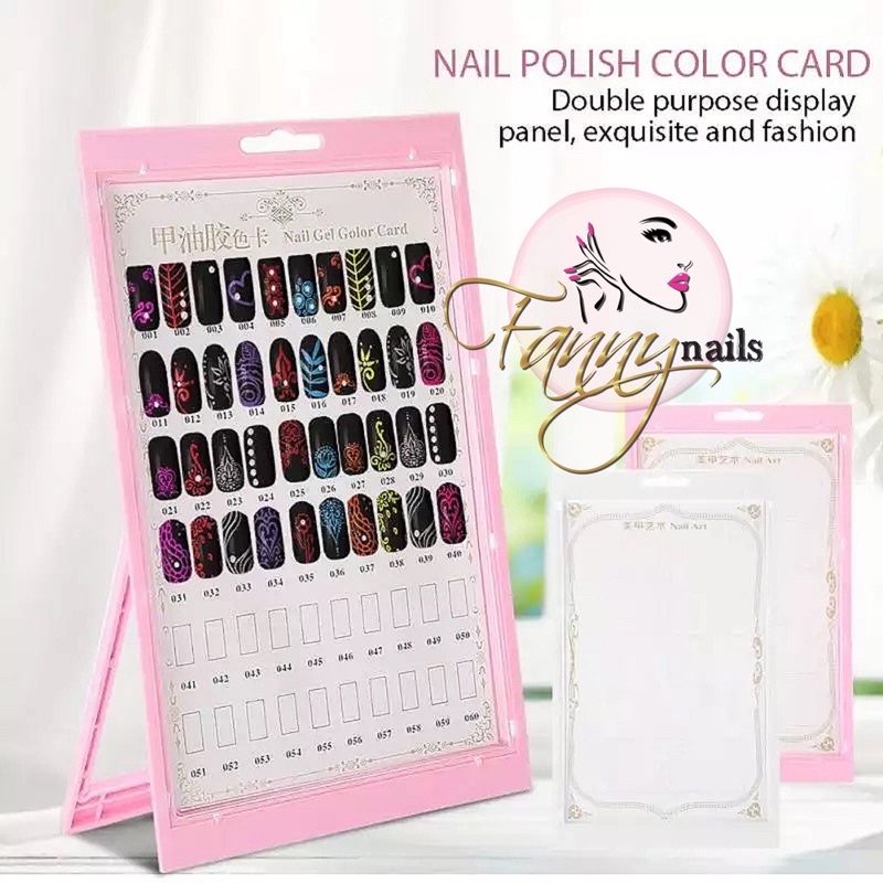 DISPLAY NAIL STAND SQUARE / PAJANGAN HASIL NAILART BINGKAI PERSEGI NAIL DISPLAY COLOR CHART