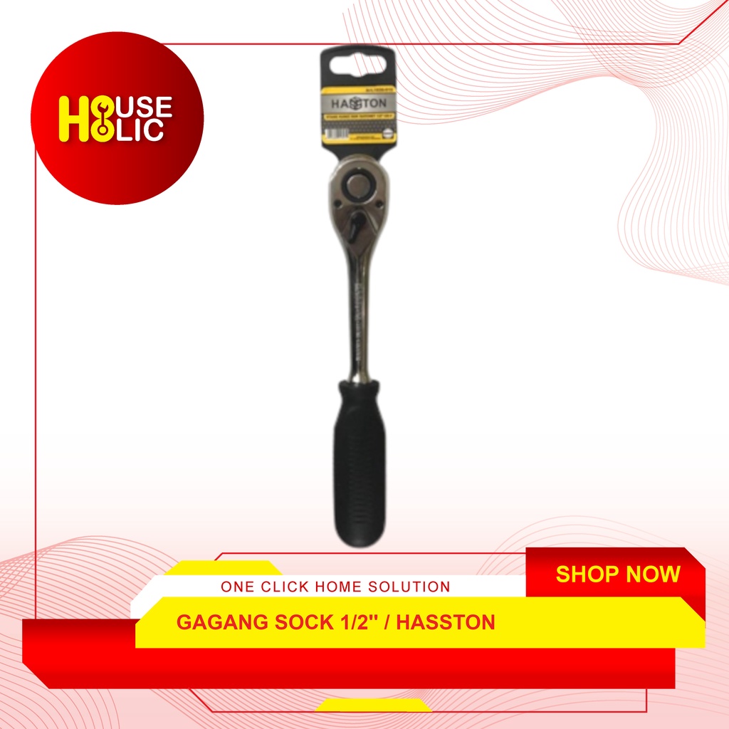 HASSTON Gagang Kunci Sock Sok Socket 1/2&quot; DR Rachet Handle 1930-010