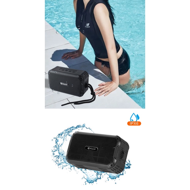 Sepeker Aktif Bluetooth Portable T3 Stereo Waterproof 10M Connection Distances -XOBOX