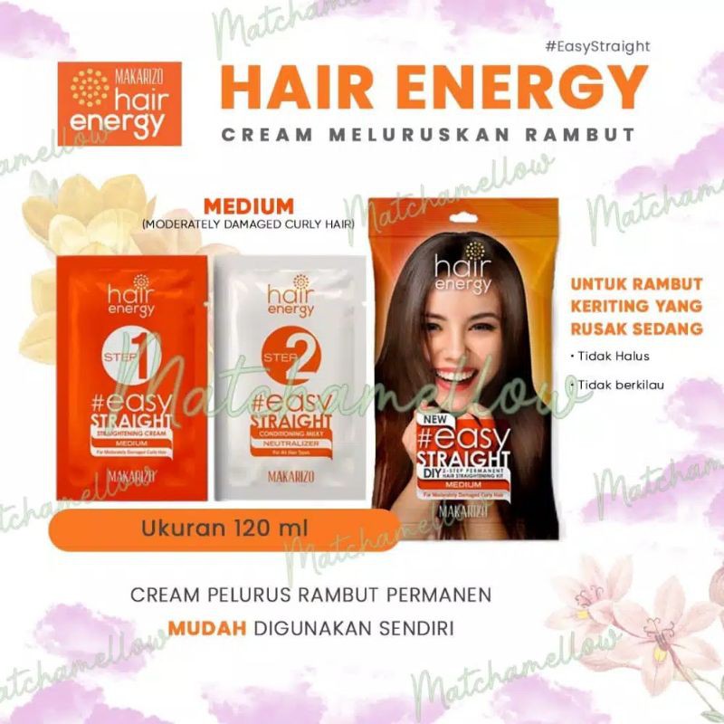 PELURUS RAMBUT PRIA WANITA PERMANEN TANPA CATOK AMAN MAKARIZO MAKARIZO HAIR ENERGY EASY STRAIGHT