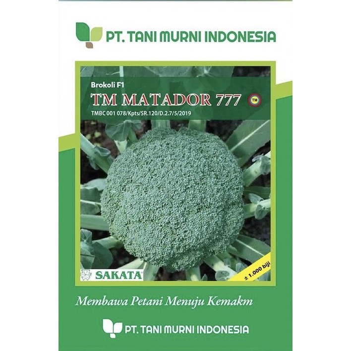 Benih Brokoli TM MATADOR-777 F1 Tani Murni Sakata isi 1000 butir