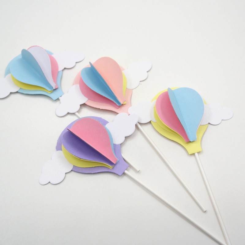 Rainbow Cloud Balon, Kue Topper Anak-anak, Pesta Ulang Tahun, Kue Tahun, Pernikahan Dekorasi Perlengkapan