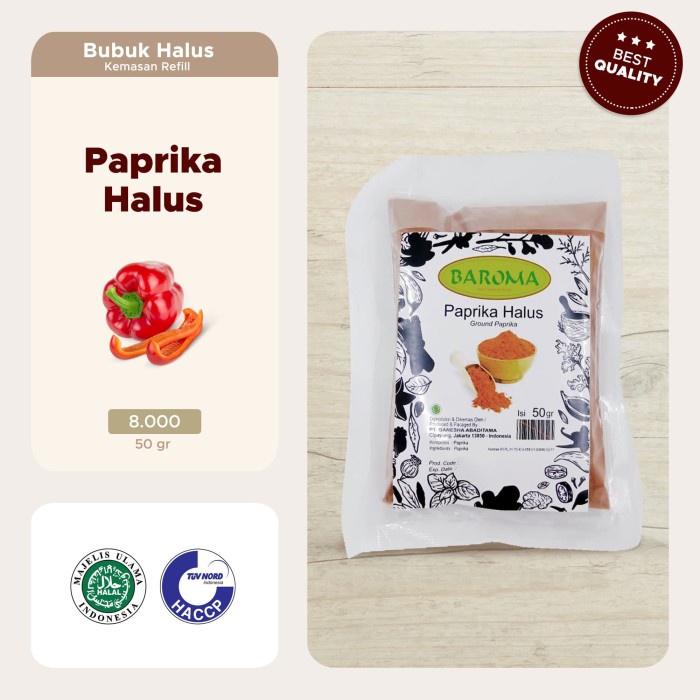 

Baroma Paprika Halus Bumbu Masak [50 g] Refill
