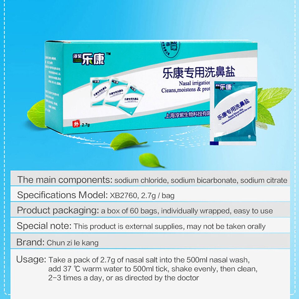 Garam Pembersih Hidung Alergi Tersumbat Sinus Nasal Rinse-2