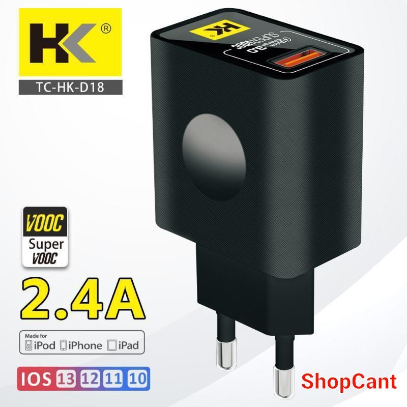 Charger Cas HK-D18 Micro Usb / Type C Fast Charging QUalcomm QC 3.0A