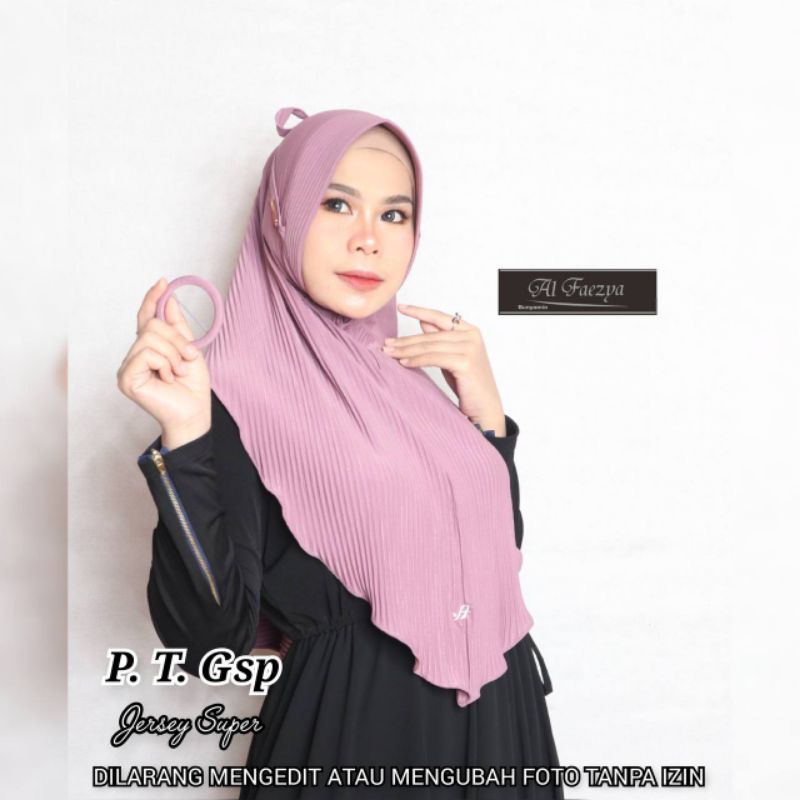 Hijab instan jersey irish premium ori alfaezya