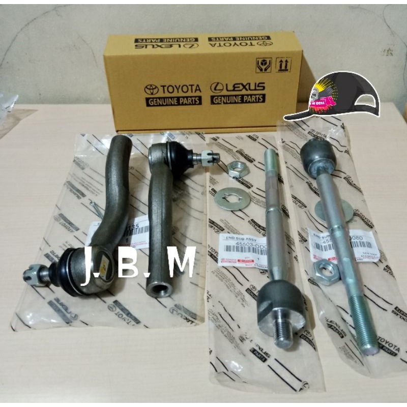 RACK END LONG TIE ROD 2PC +TIE ROD 1 SET TOYOTA LIMO VIOS GEN 2 YARIS 2006 /09 KOMPLIT