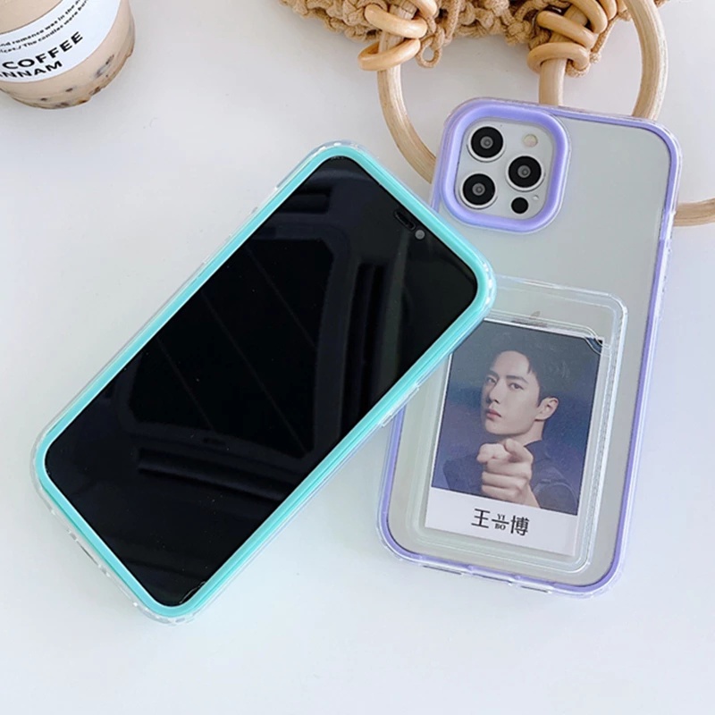 Case holder Kartu Bening Untuk iPhone 14 Pro Max 13 Pro Max 11 11 Pro 11 Pro 11 Pro Max 12 12pro Max