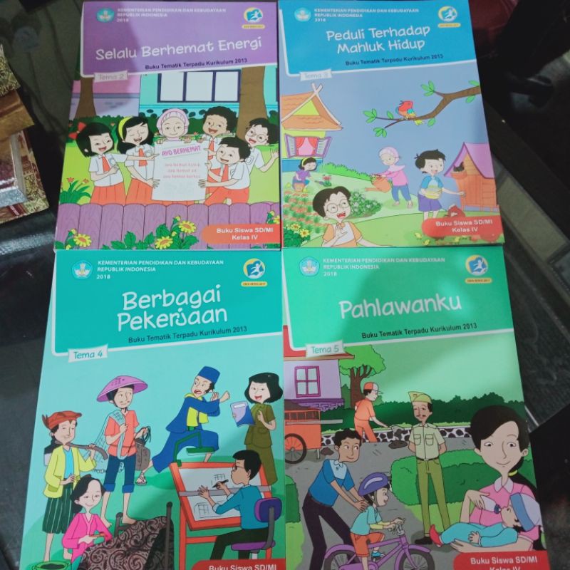 Buku Tematik paket SD Kelas 4 Tema 2,3,4,5