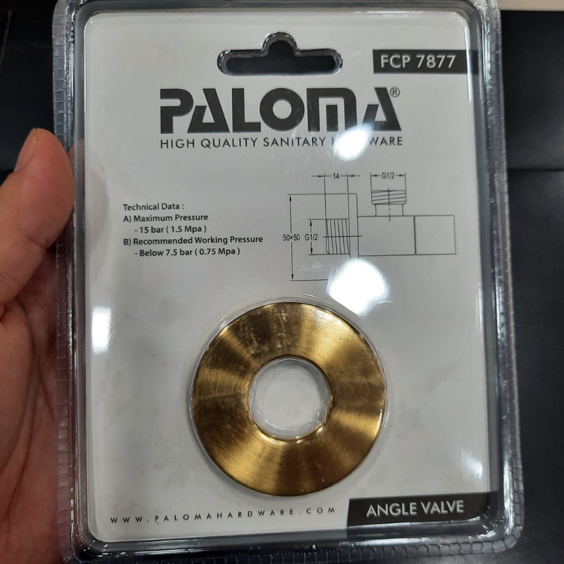 PALOMA FCP 7877 Keran Stop Toilet WC Jet Shower Valve Tembok Kran Air EMAS SATIN GOLD