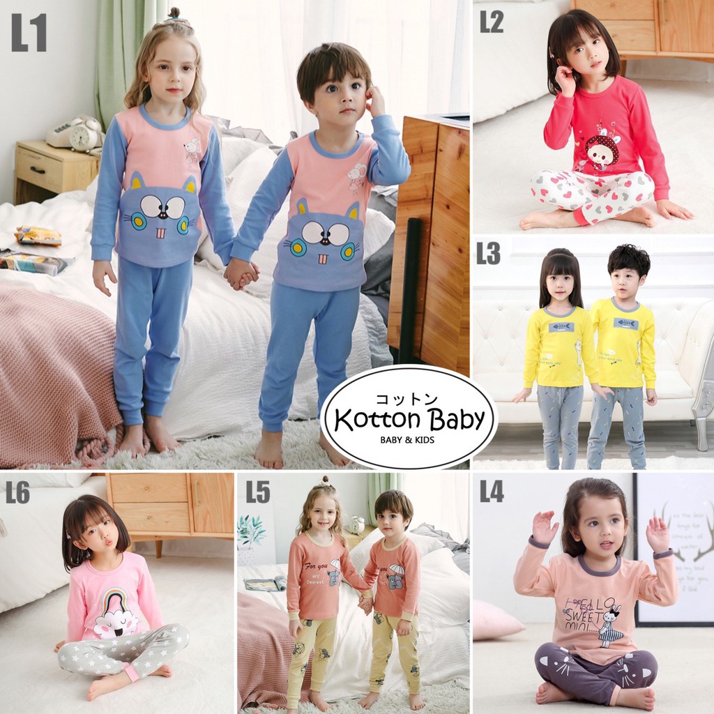 3-8thn | PIYAMA ANAK PAJAMAS BAJU TIDUR ANAK SLEEPWEAR Catalog vol.L