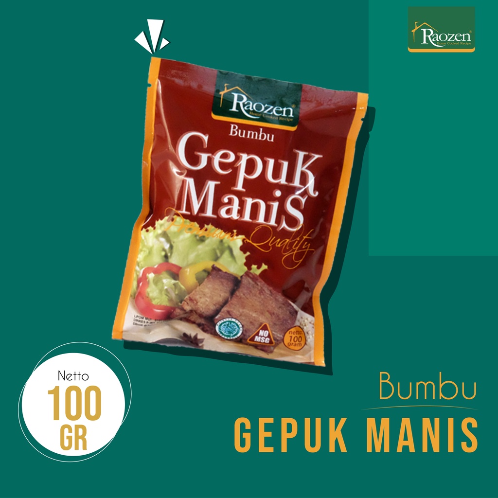 

Raozen Bumbu Masakan Sachet Gepuk Manis 100gr