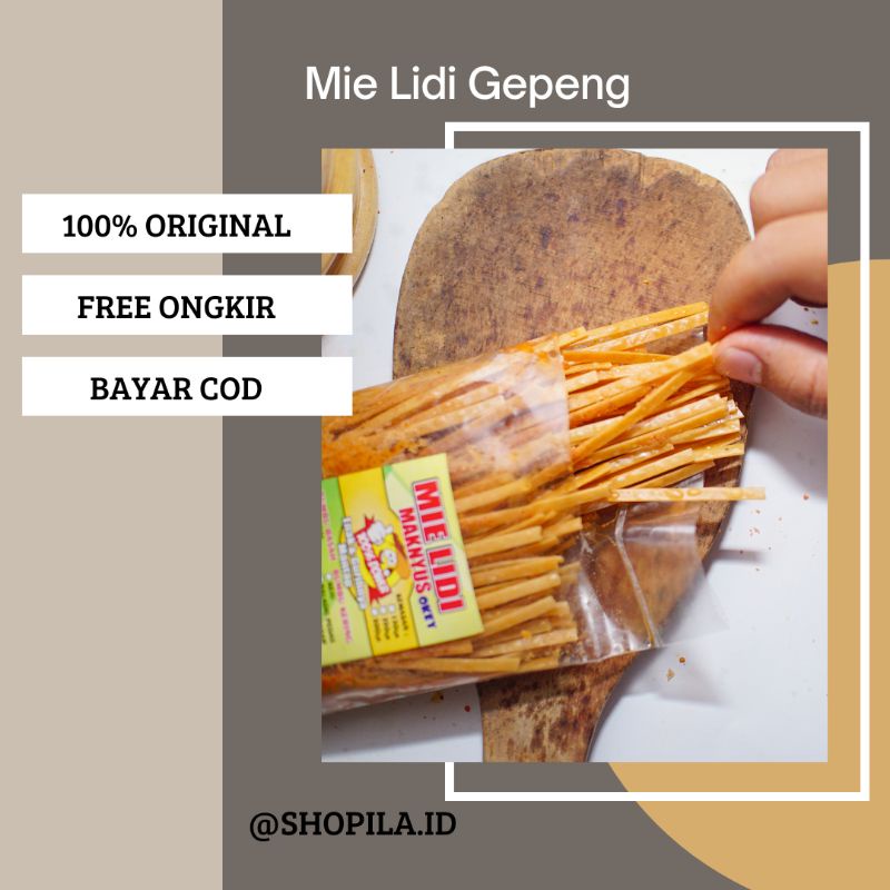 

Mie Lidi Gepeng Maknyus Bumbu Basah / Bumbu Kering Shopila