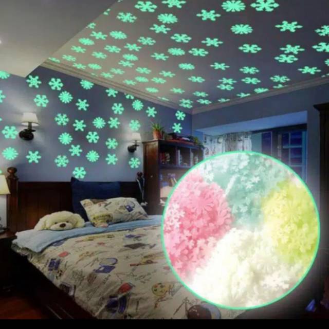 Stiker dinding bintang isi 100 pcs