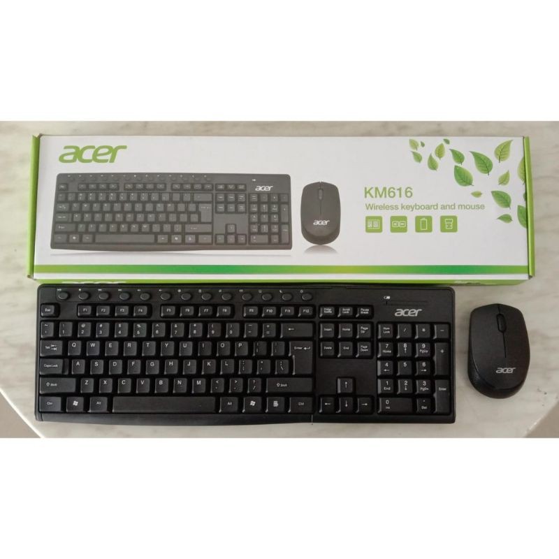 ACER Wireless Keyboard and Mouse combo KM 616 / Acer KM 616 / keyboard mouse wireless Acer KM 616. keyboard mouse wireless branded