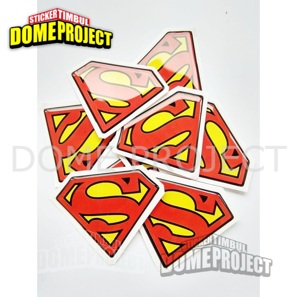 SUPERMAN LOGO STIKER EMBLEM LENTUR AKSESORIS SEPEDA MOTOR OUTDOOR