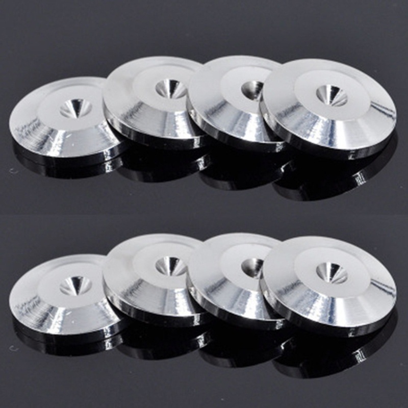 Btsg 8pcs Pad Speaker Universal Bahan Aluminum Alloy Ukuran 25x5mm