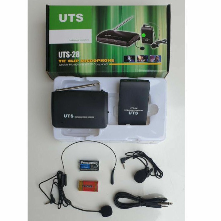 Mic Wireless Clip on Dan headset UTS 28 MICROPONE WIRELESS