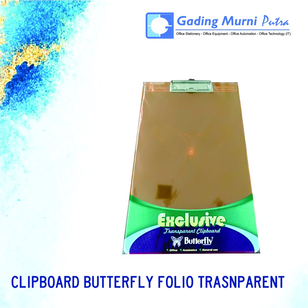 

Papan Jalan / Papan Dada / Clipboard BUTTERFLY FOLIO TRANSPARAN