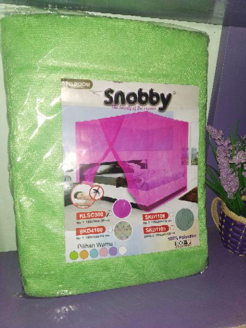 Kelambu Kotak Anti Nyamuk Mosquito Net Polos Merk Snobby 180x200x150 Cm Murah Ecer Grosir Bestseller