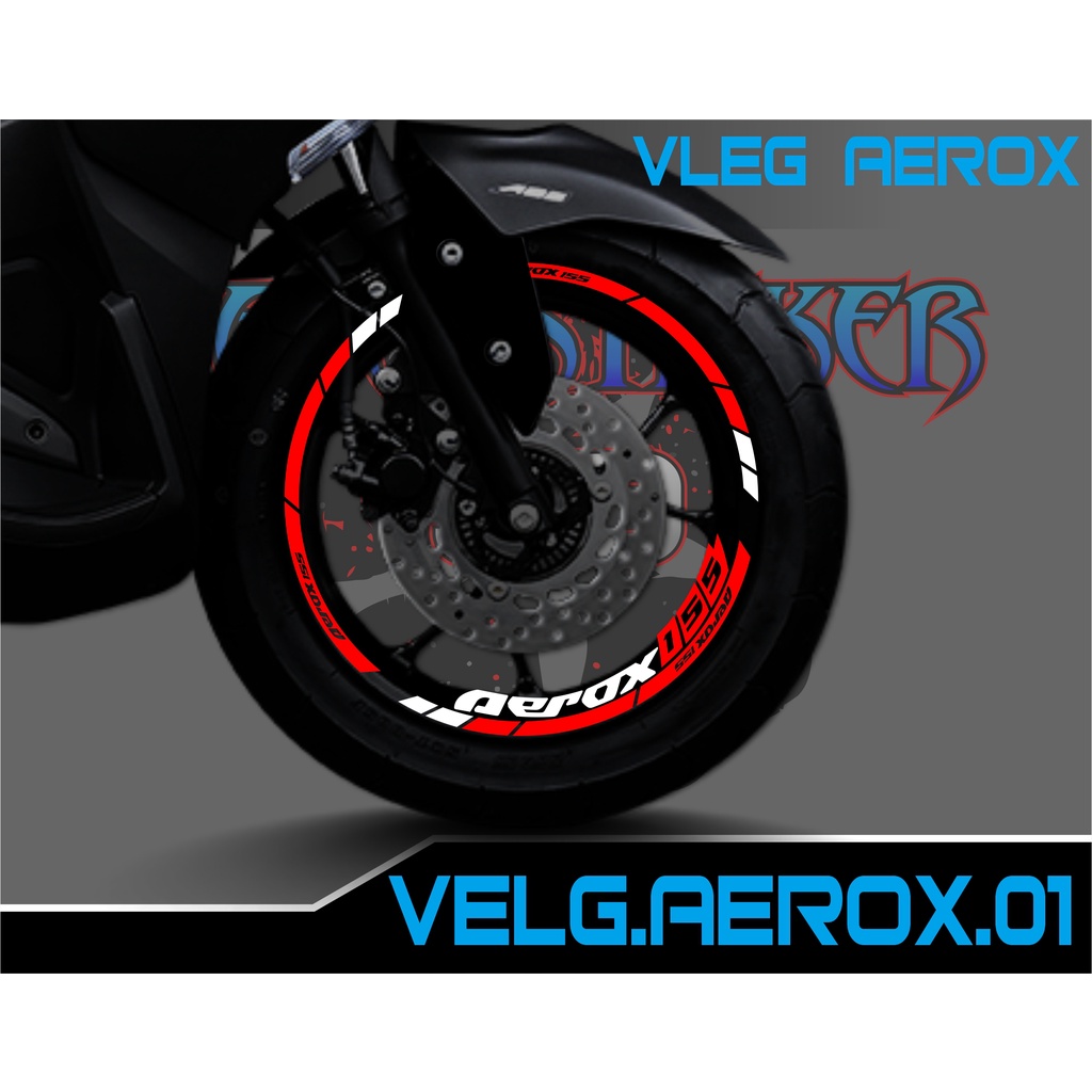 CUTTING STIKER VELG AEROX- STICKER LIS LIST VELG VARIASI AEROX 01